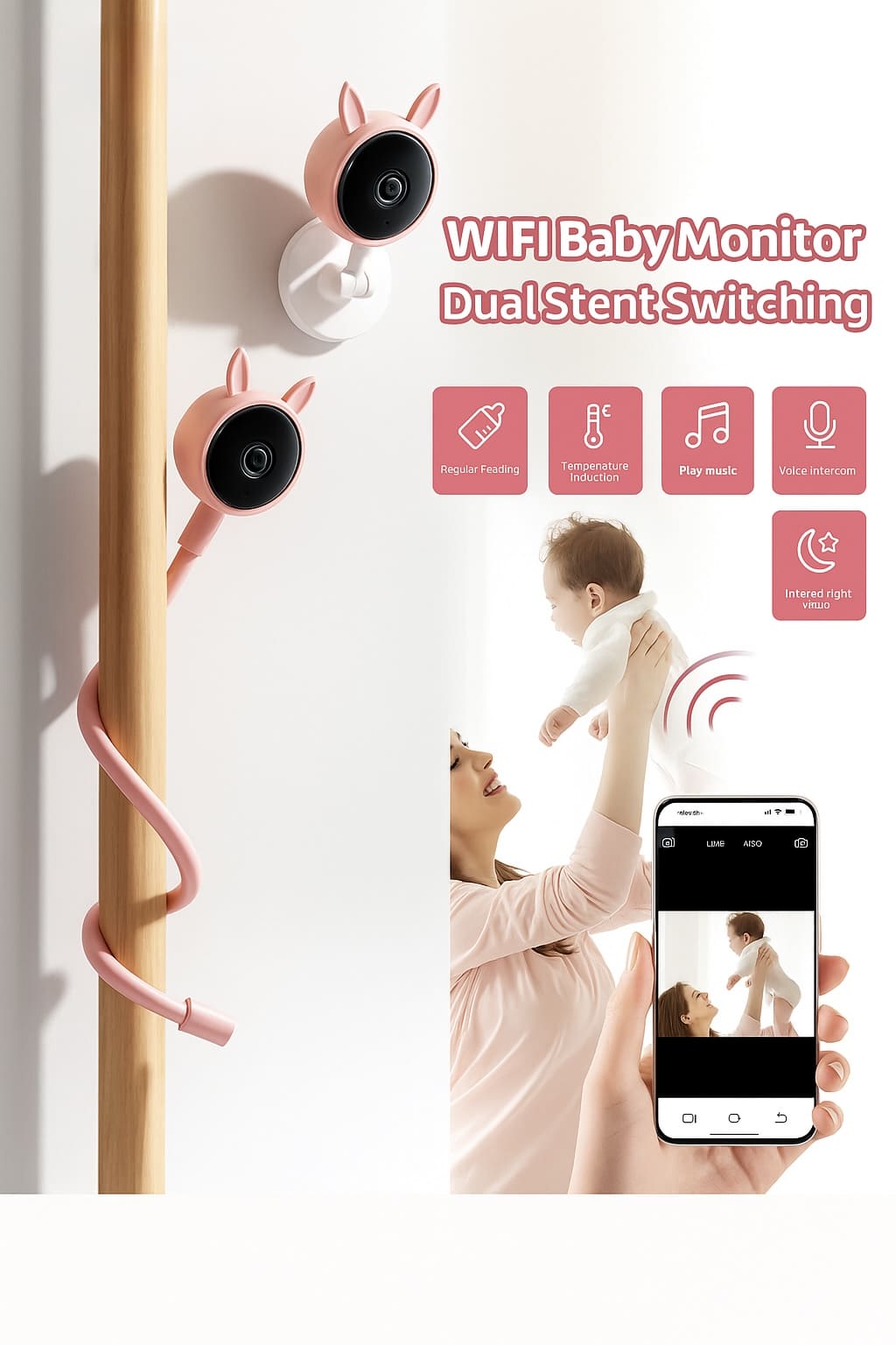 Baby Caméra - Caméra babyphone avec application pour smartphone et tablette
