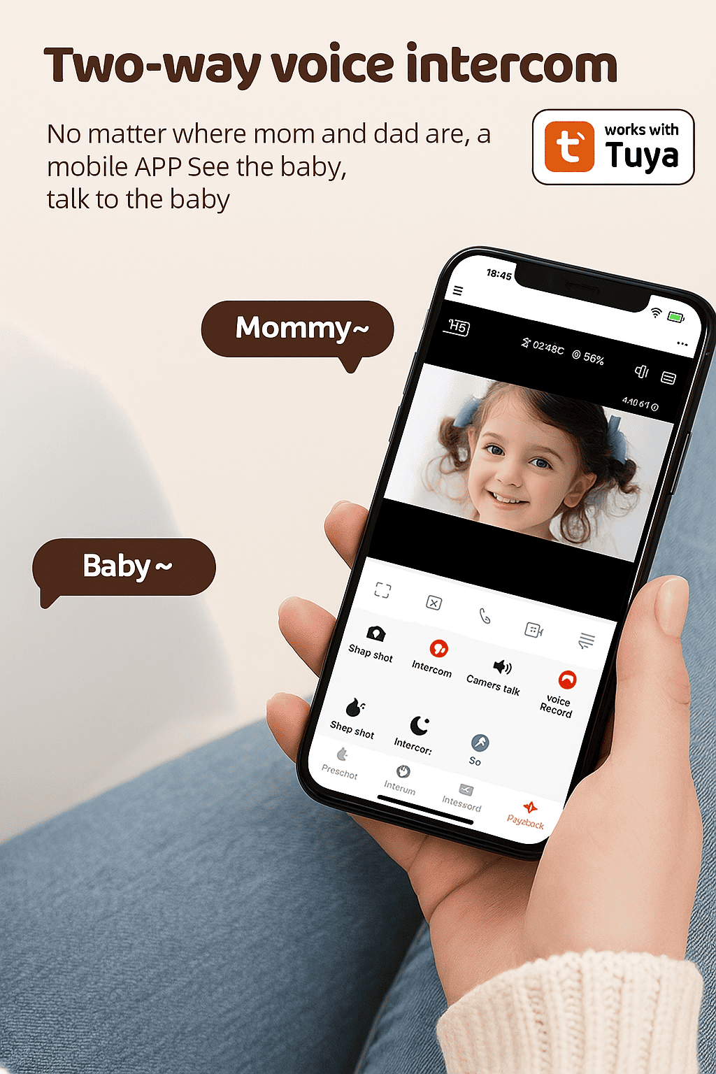 Baby Camera - Babyfoon camera met app voor Smartphone en Tablet